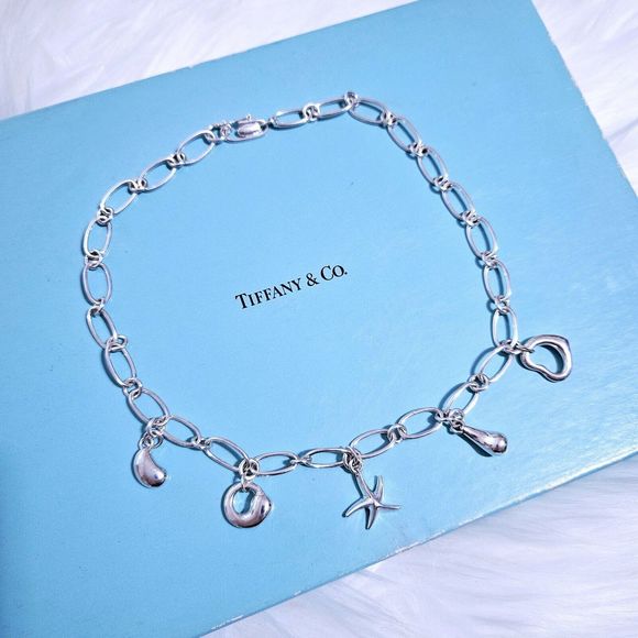 Tiffany & Co. Jewelry - 🎋SOLD🧧 RARE Tiffany & Co. Elsa Peretti Iconic 5 Charms Silver Necklace 16”